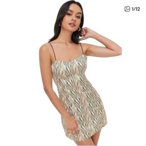 For Love And Lemons Zebra Print Mini Dress